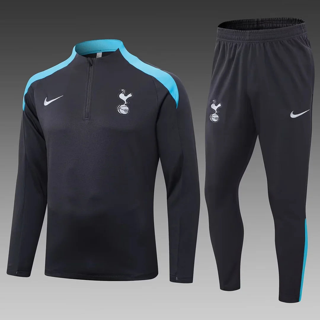2024/2025 Tottenham Half-Pull Dark Grey Tracksuit