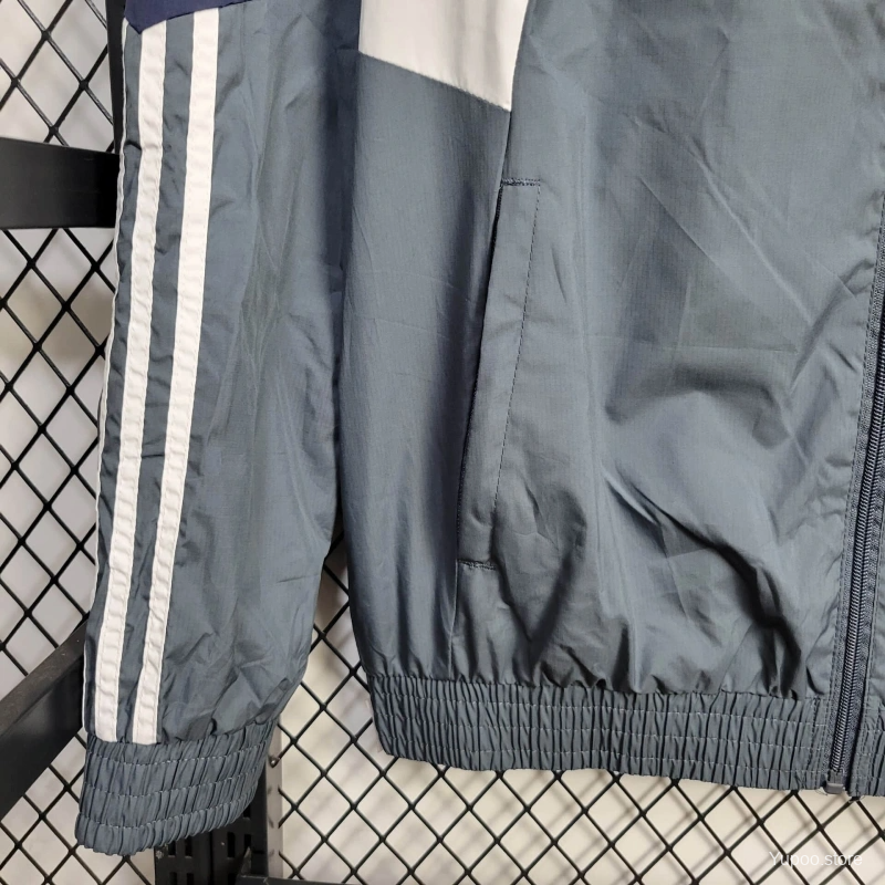 2025/2026 Real Madrid Jacket Grey Windbreaker
