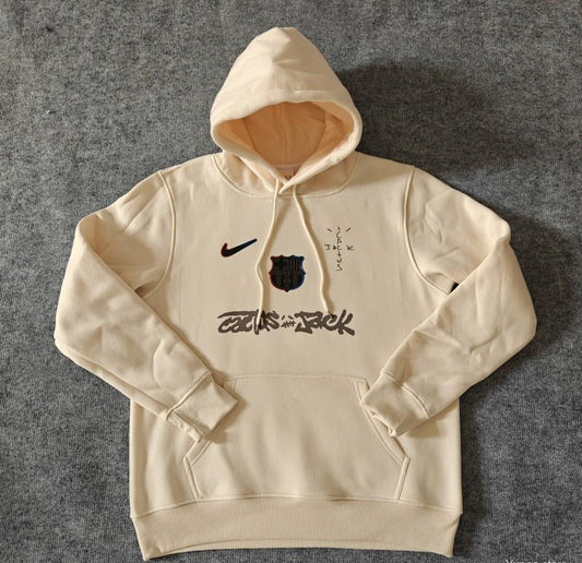 25/26 Barcelona Black Cactus Jack Hoodie Special Edition Beige