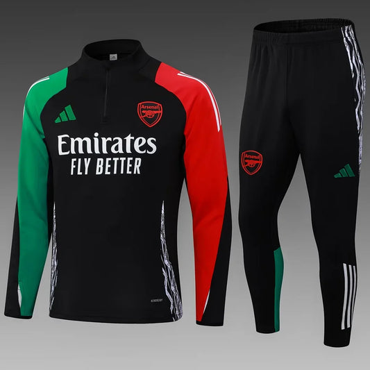 2024/2025 Arsenal Half-Pull Black Tracksuit