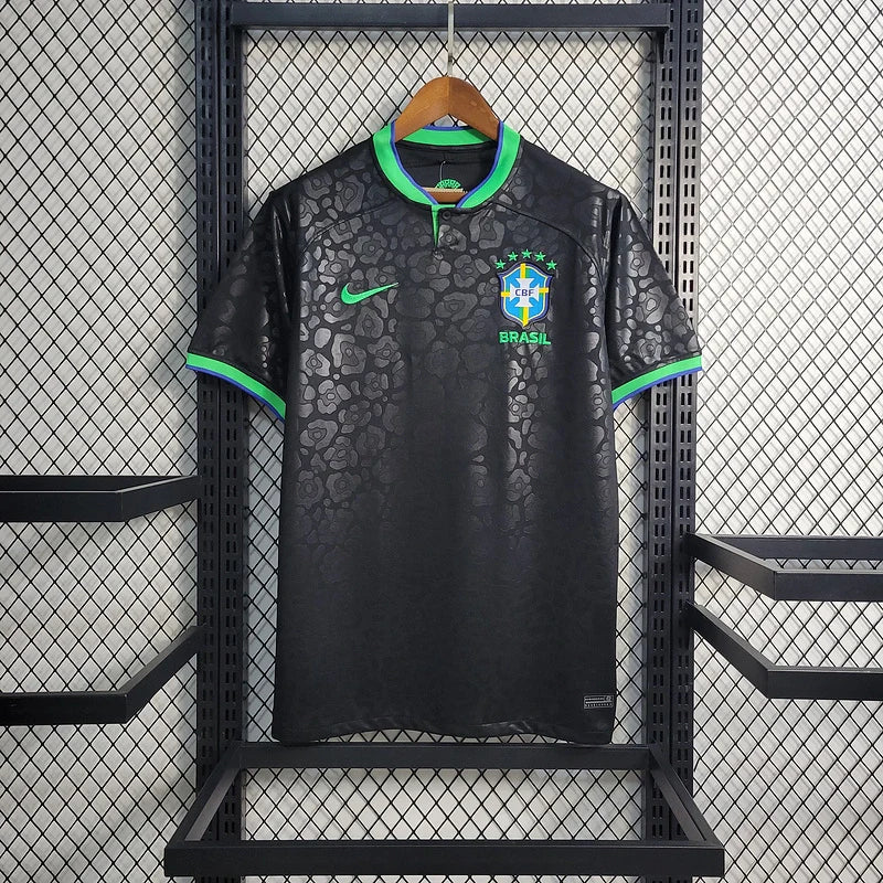 2024 Brazil Black Leopard Special Edition Football Shirt