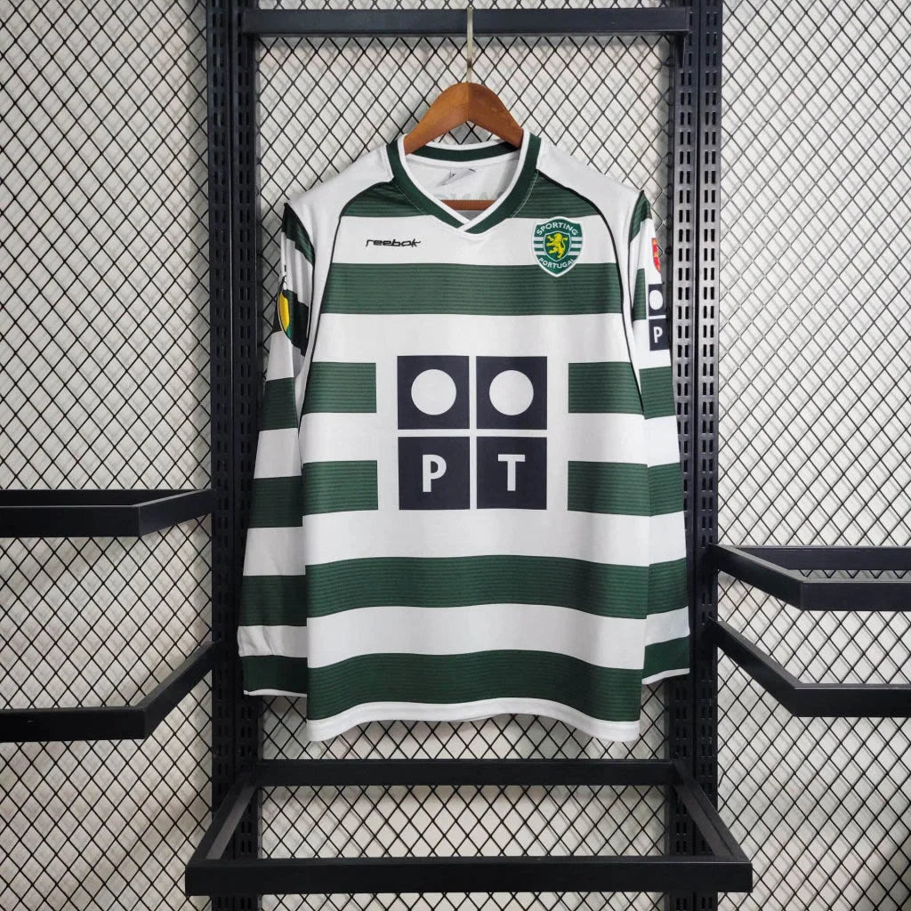 2001/2003 Retro Long Sleeve Sporting Lisbon Home Football Shirt