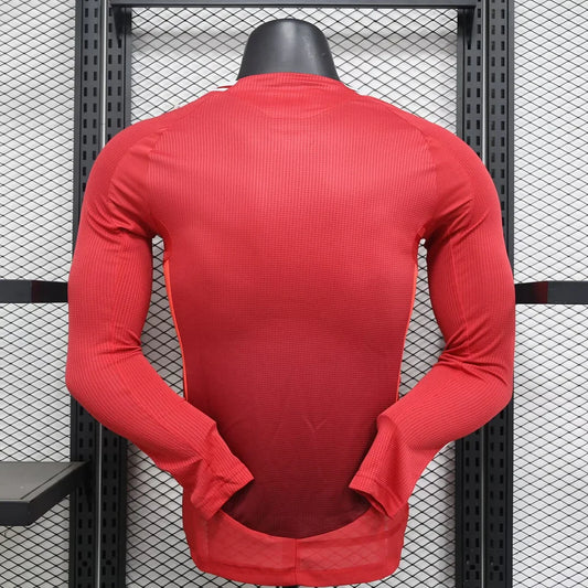 2024/2025 Long Sleeve Player Version Manchester United Home Football Shirt