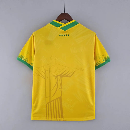 2022 Brazil Classic Yellow Football Shirt
