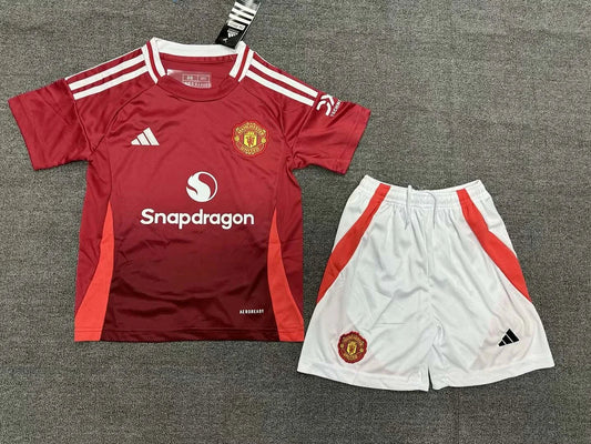 2024/2025 Manchester United Home Football Shirt Kids Size