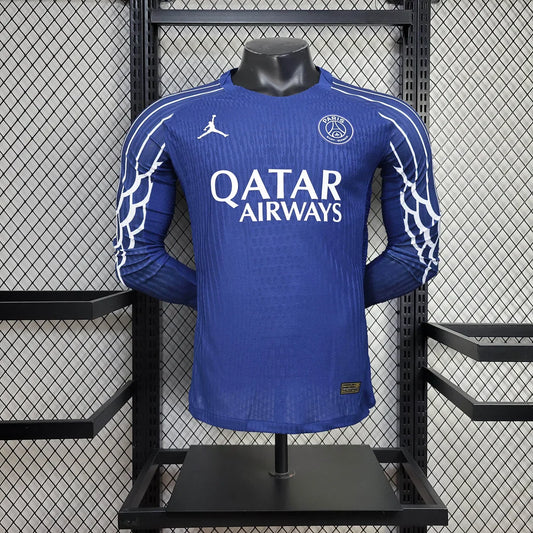 2024/2025 Psg Paris Saint-Germain Player Version Long Sleeve Fourth Away Football Shirt