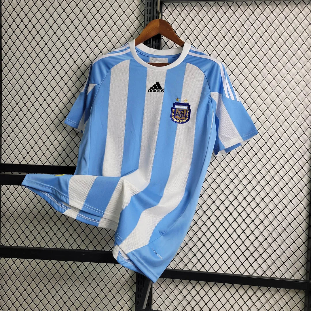 2010 Retro Argentina Home Football Shirt