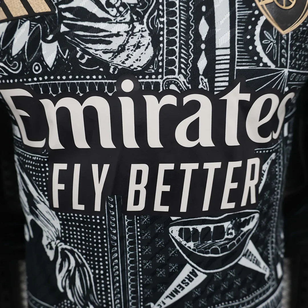 2024/2025 Arsenal Black pre-match Football Shirt - Player Version