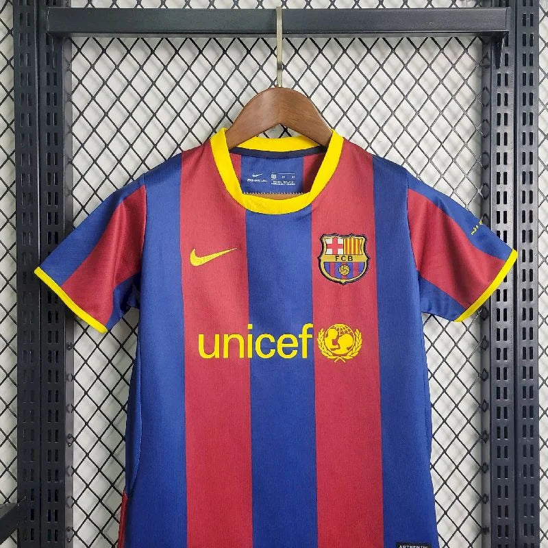 2010/2011 Retro Barcelona Home Football Shirt Kids Size