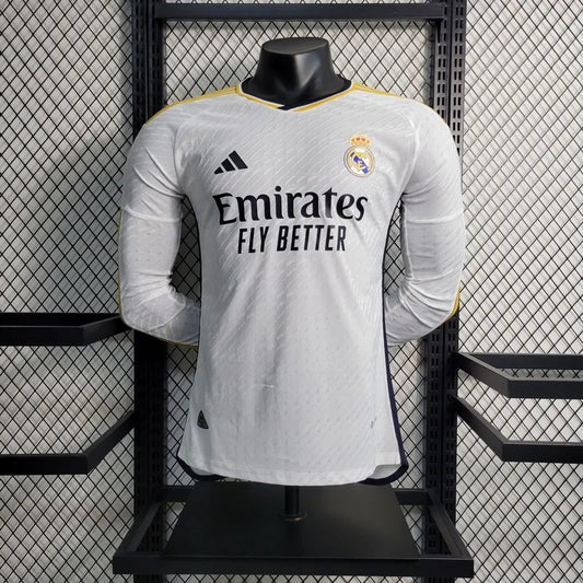 2023/2024 Long Sleeve Real Madrid Home Football Shirt