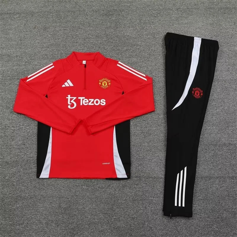 2024/2025 Manchester United Half-Pull Tracksuit Red