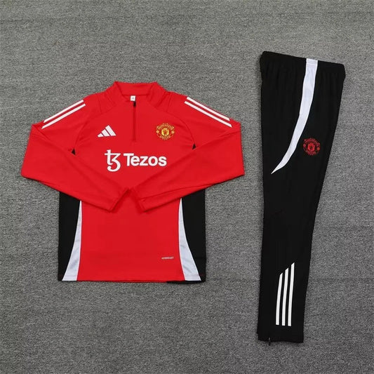 2024/2025 Manchester United Half-Pull Tracksuit Red