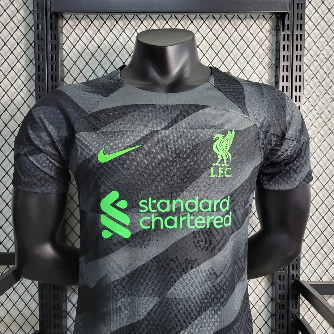 2023/2024 Liverpool Goalkeeper Black Football Shirt - Player Version
