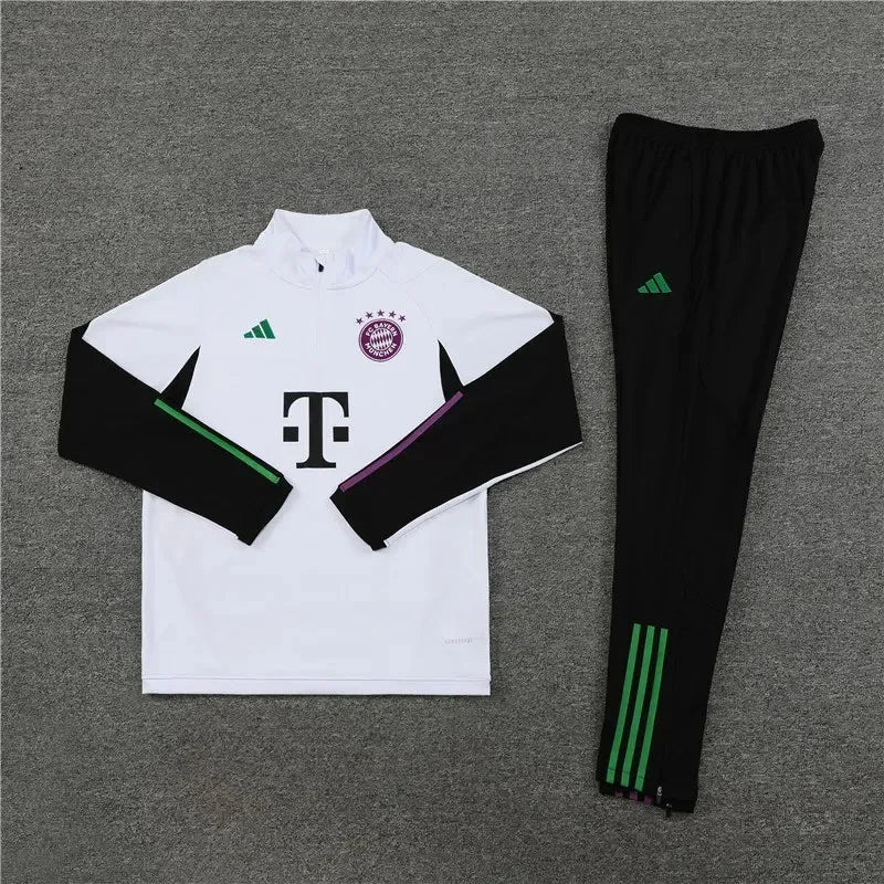 2023/2024 Bayern Munich Half-Pull White Tracksuit