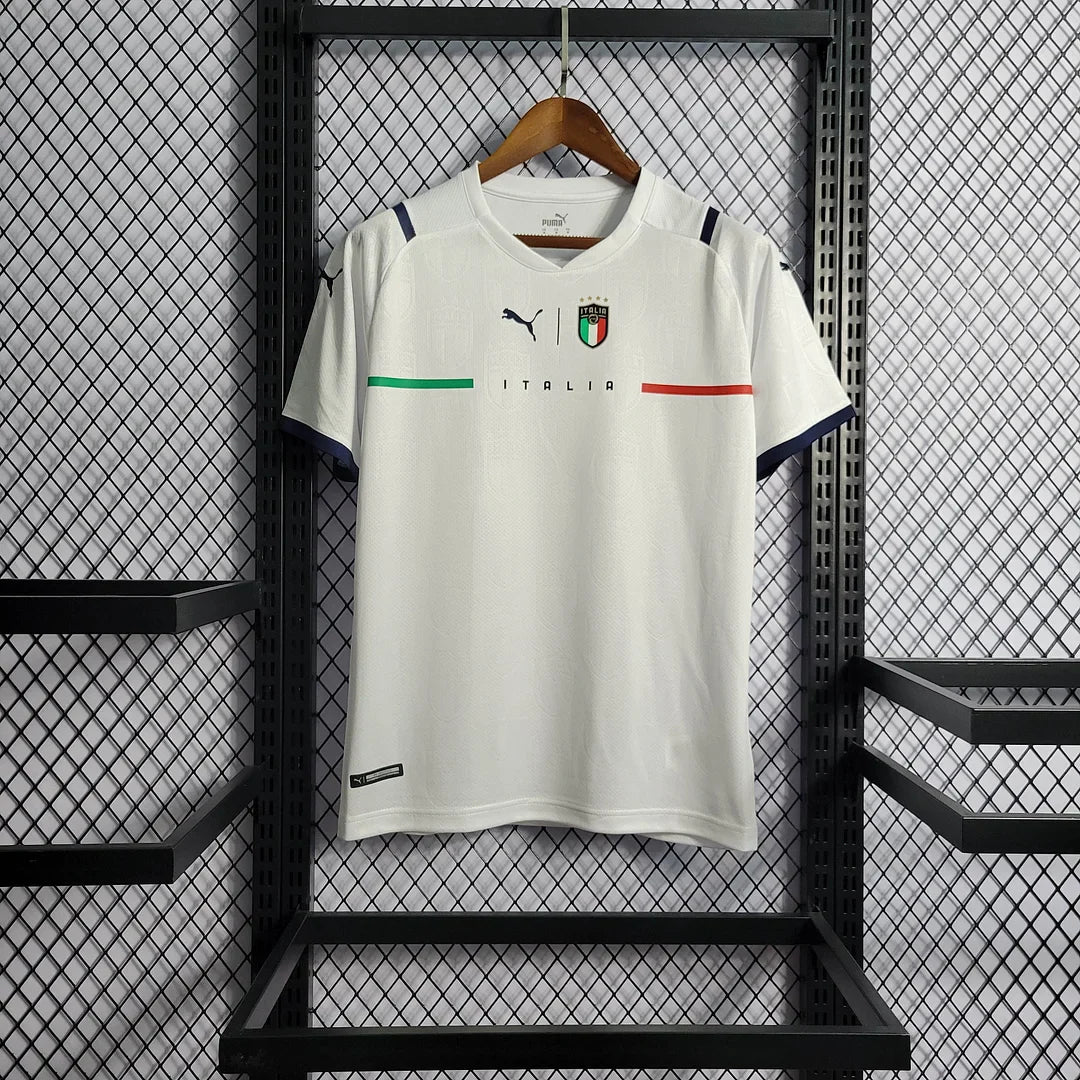 2021 Italy White Away Football Shirt
