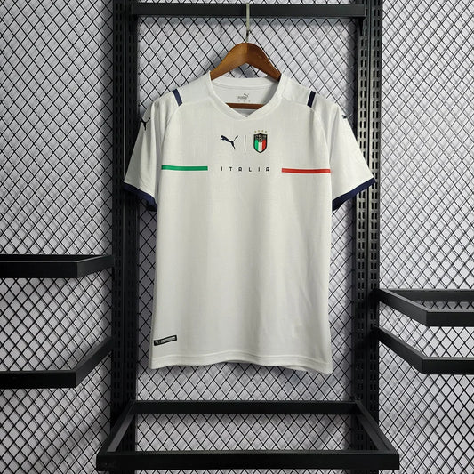 2021 Italy White Away Football Shirt
