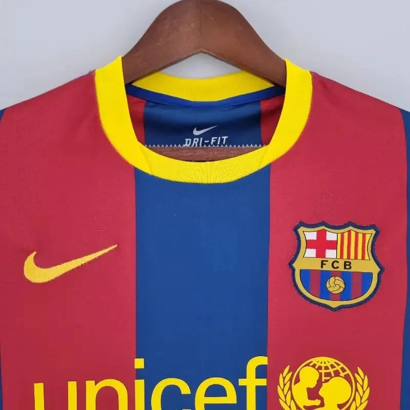 2010/2011 Retro Long Sleeve Barcelona Home Football Shirt