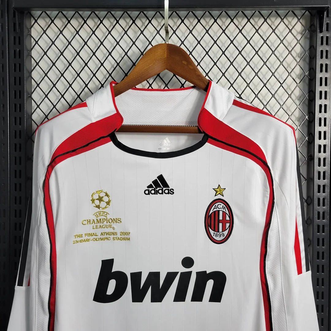 2006/2007 Retro Long Sleeve AC Milan Away Football Shirt