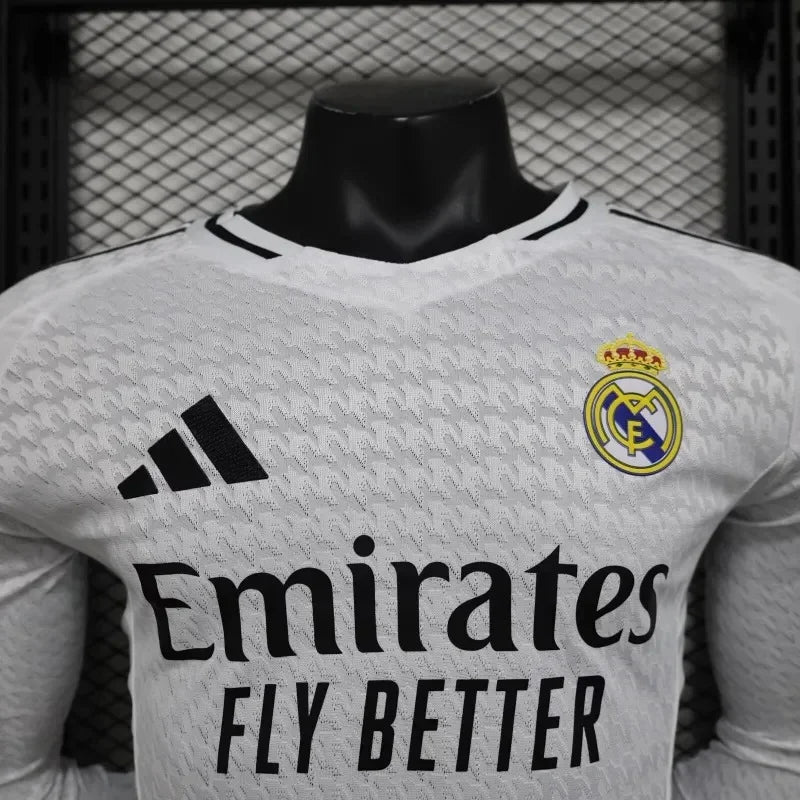 2024/2025 Long Sleeve Real Madrid Home Football Shirt