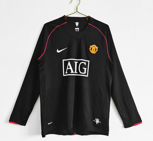 2007/2008 Retro Manchester United long Sleeve Away Football Shirt