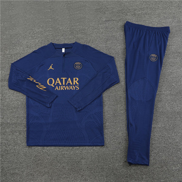 2023/2024 PSG Paris Saint-Germain Blue Half-Pull Tracksuit