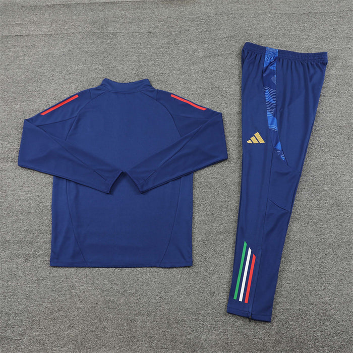 2024/2025 Italy Blue Half-Pull Tracksuit