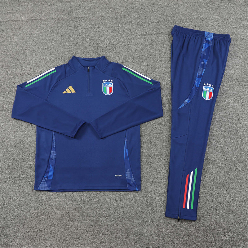 2024/2025 Italy Blue Half-Pull Tracksuit