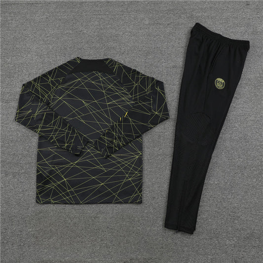 2022/2023 PSG Paris Saint-Germain Black Half-Pull Tracksuit