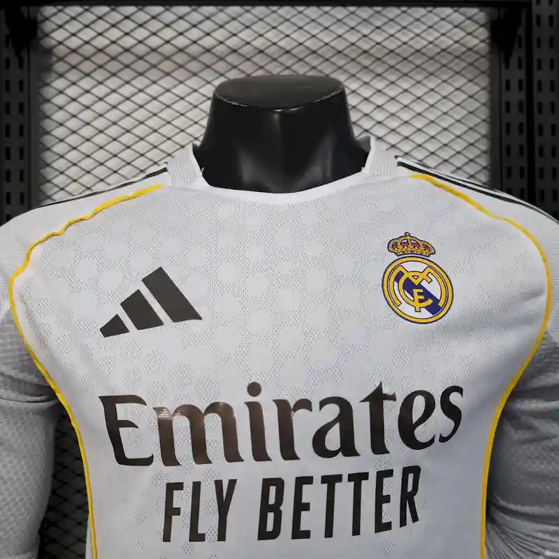 2025/2026 Real Madrid Home Long Sleeves Football Shirt - Player Version