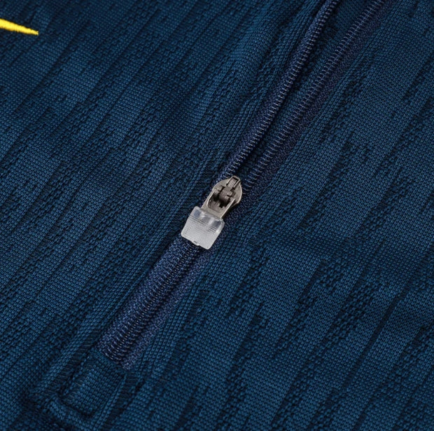 2024 Brazil Dark Blue Half-Pull Tracksuit