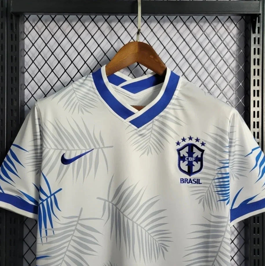 2022 Brazil Classic White Football Shirt