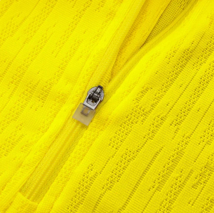 2025 Brazil Yellow and Dark Blue Half-Pull Tracksuit