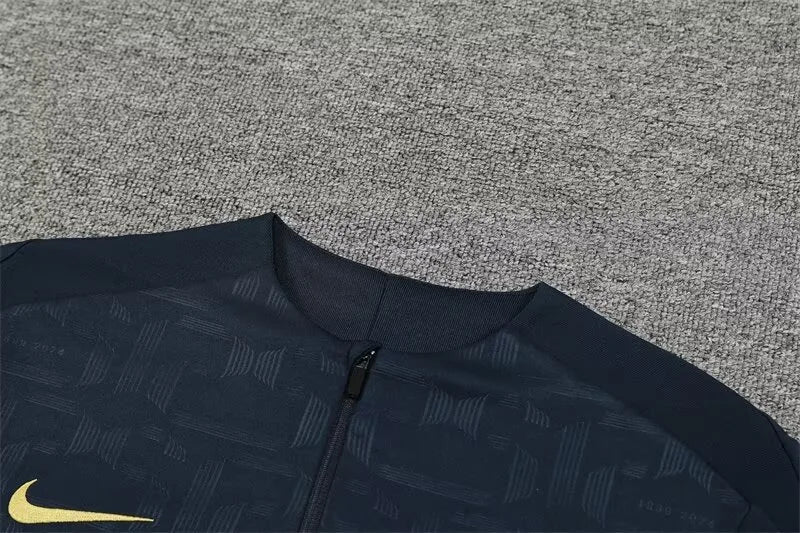 2024/2025 Barcelona Half-Pull Royal blue Tracksuit