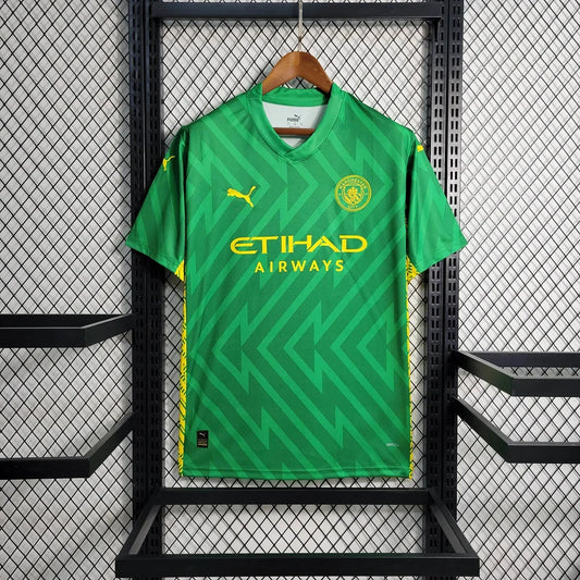 2023/2024 Manchester City Goalkeeper Green Football Shirt