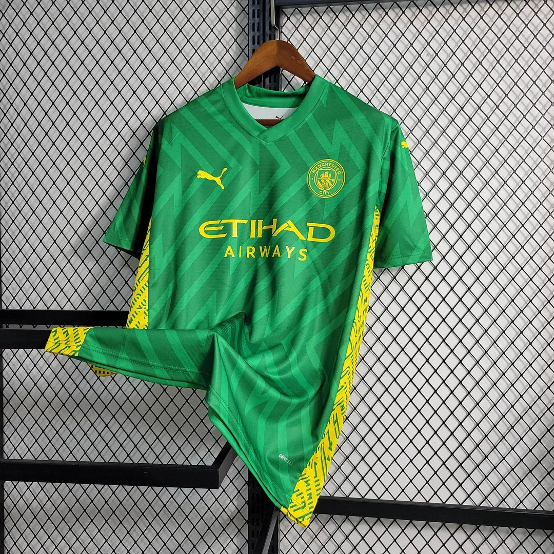 2023/2024 Manchester City Goalkeeper Green Football Shirt