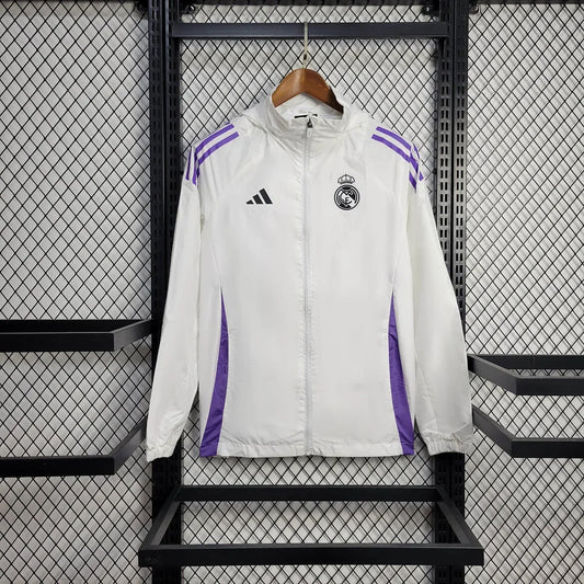 2025/2026 Real Madrid Jacket White Windbreaker
