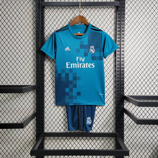 2017/2018 Retro Real Madrid Third Away Football Shirt Kids Size