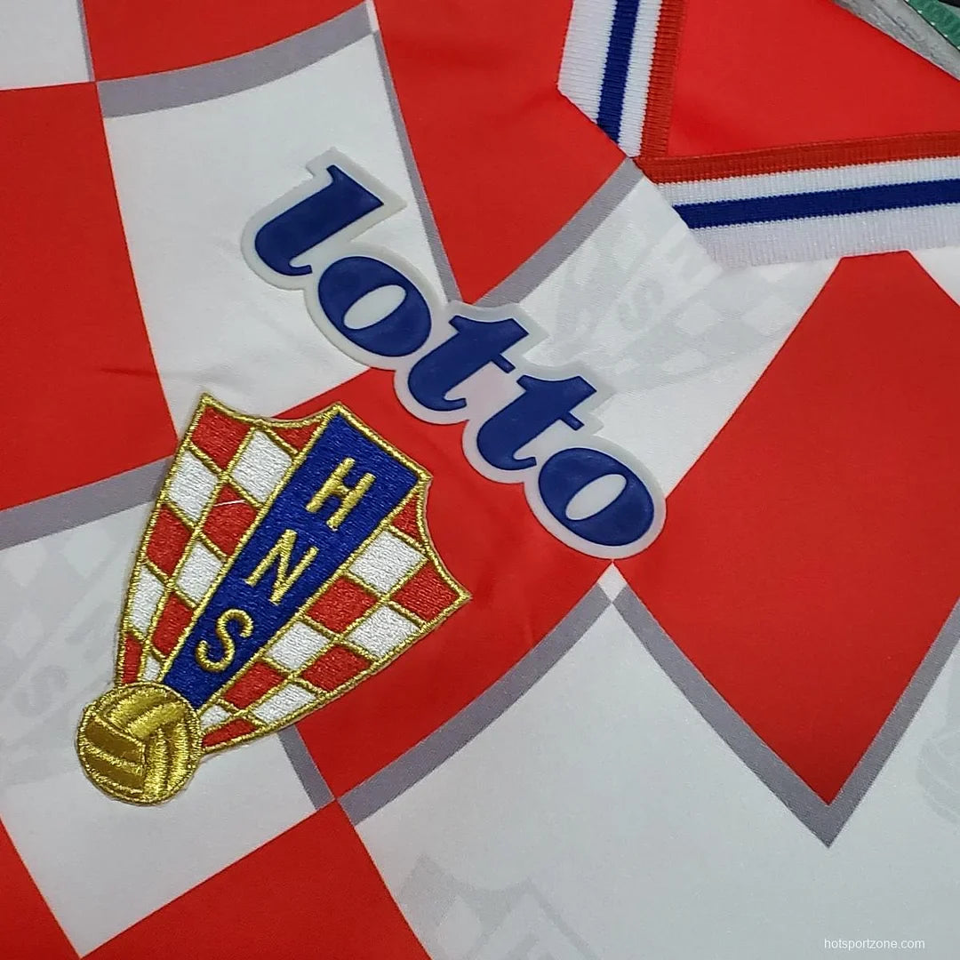 1998 Retro FIFA World Cup Croatia Home Football Shirt