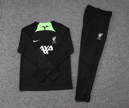 2023/2024 Liverpool Half-Pull Tracksuit Black