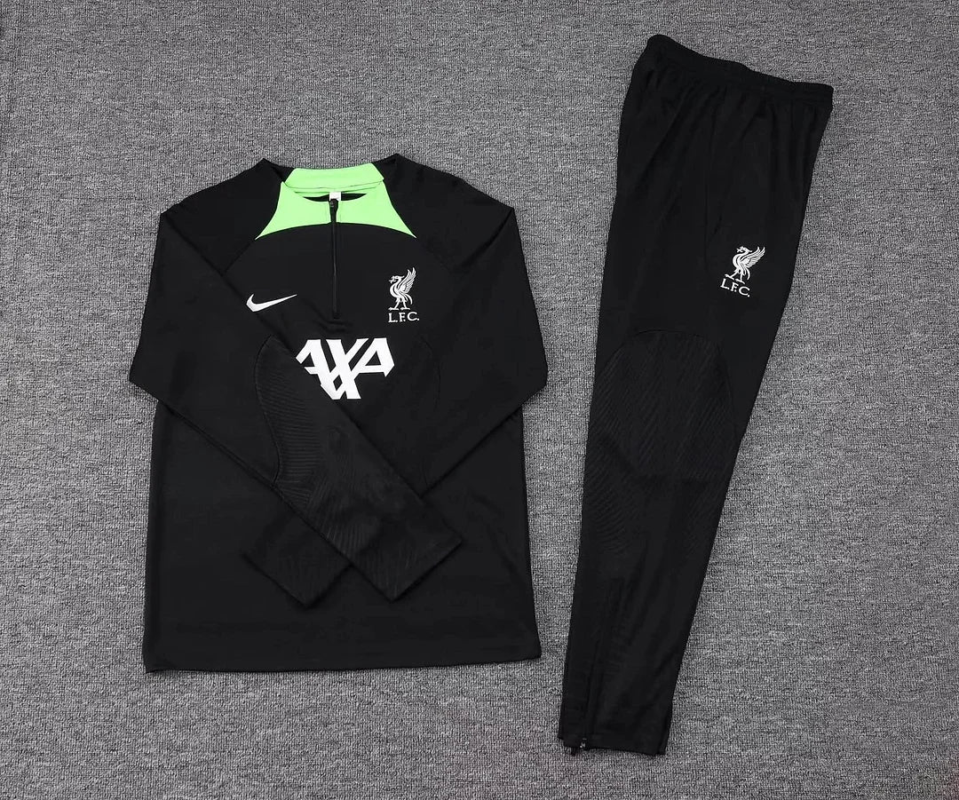 2023/2024 Liverpool Half-Pull Black Tracksuit