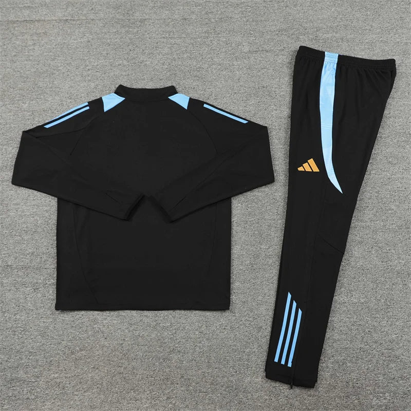 2024/2025 Argentina Half-Pull Black Tracksuit