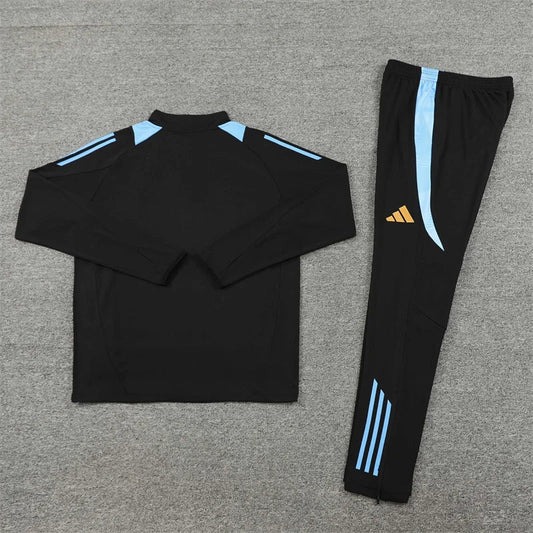2024/2025 Argentina Half-Pull Black Tracksuit