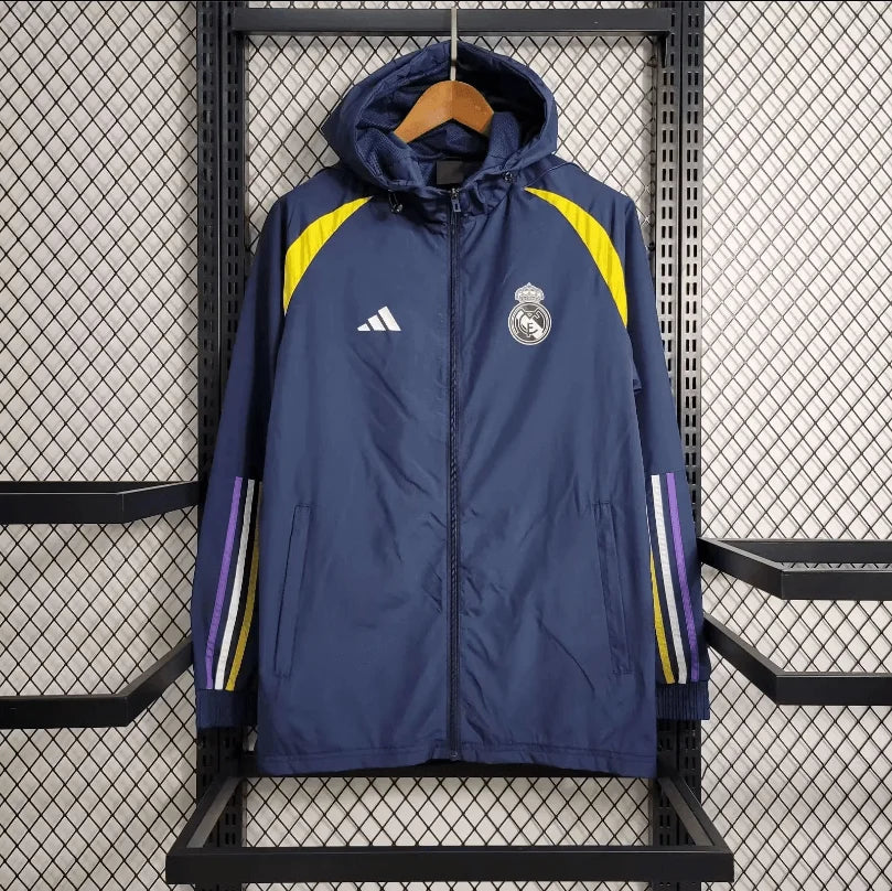 2023/2024 Real Madrid Windbreaker Blue