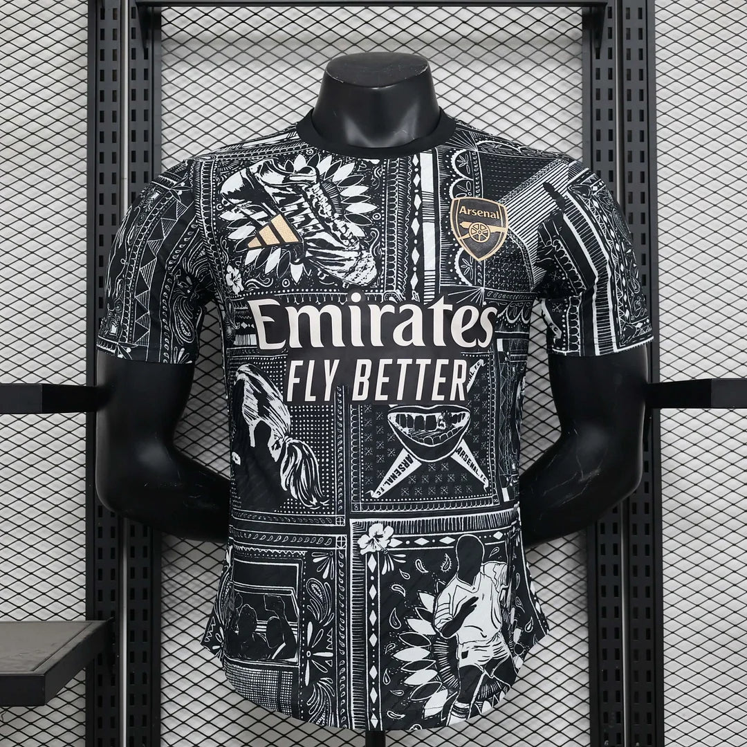 2024/2025 Arsenal Black pre-match Football Shirt - Player Version