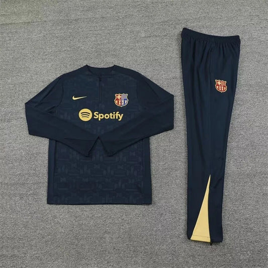 2024/2025 Barcelona Half-Pull Royal blue Tracksuit