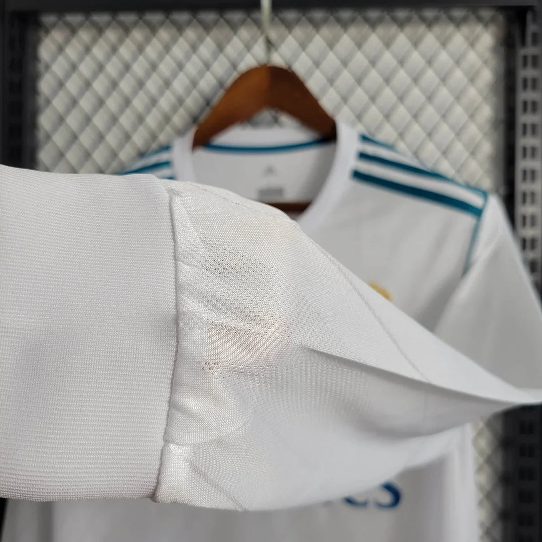 2017/2018 Retro Long Sleeve Real Madrid Home Football Shirt