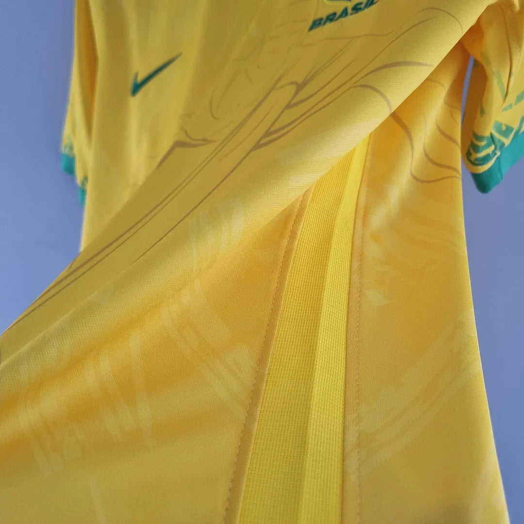 2022 Brazil Classic Yellow Football Shirt