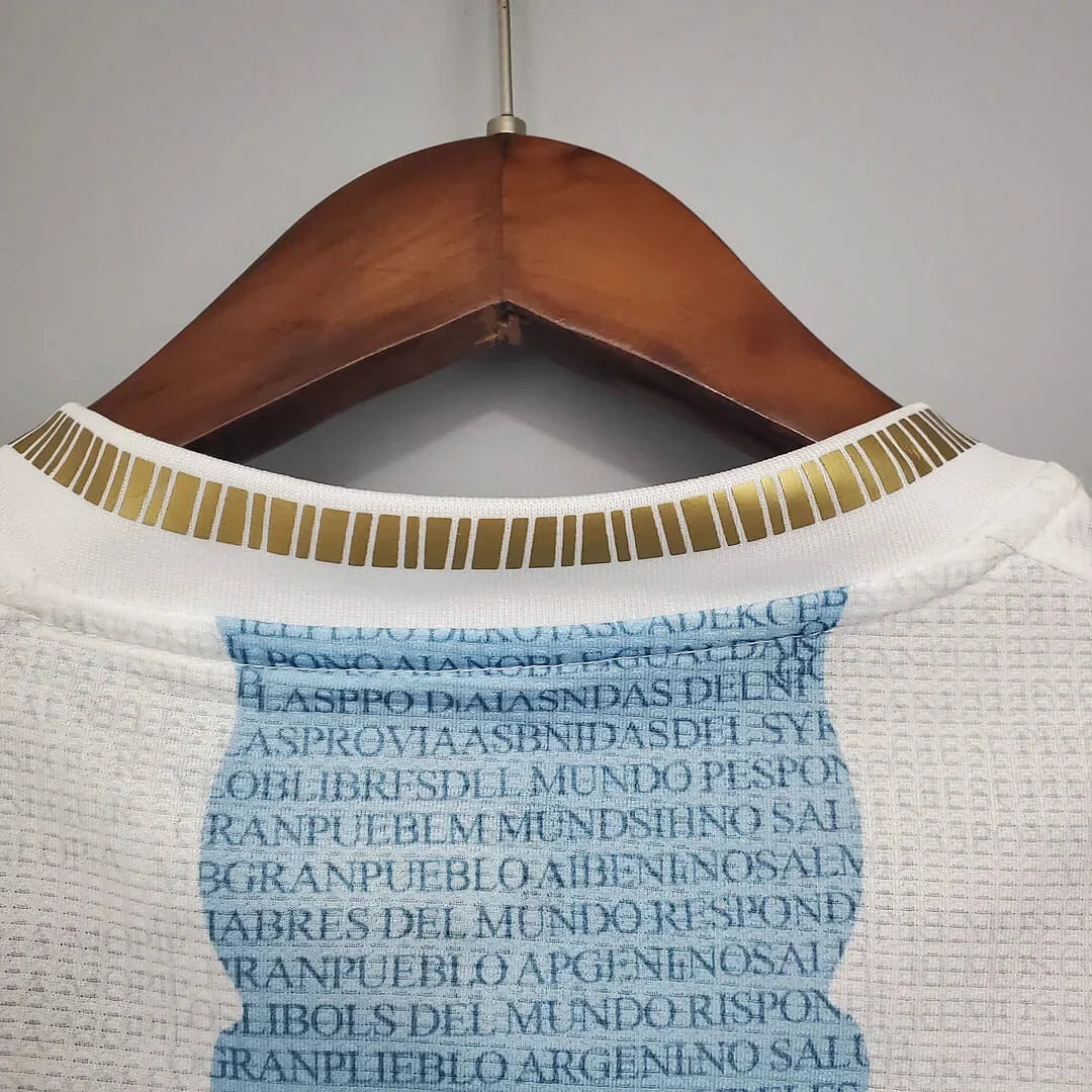 2021 Retro Argentina Soccer Jersey Maradona Special Emblem Football Shirt