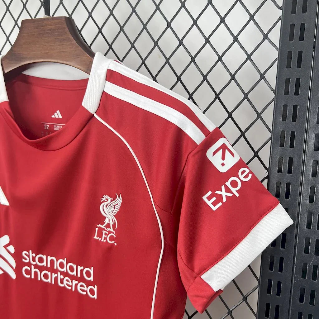 2025/2026 Liverpool Home Football Shirt Kids Size