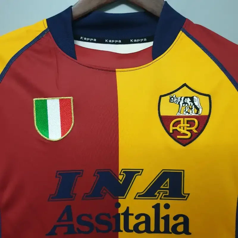 2001/2002 Retro Roma Home Football Shirt